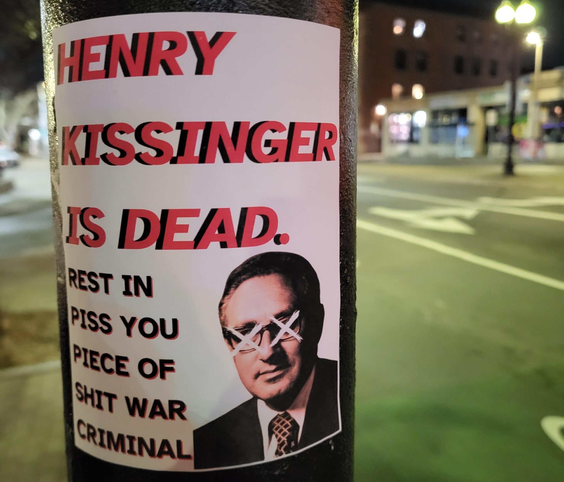 Submission: Kissinger is Dead, Celebrate